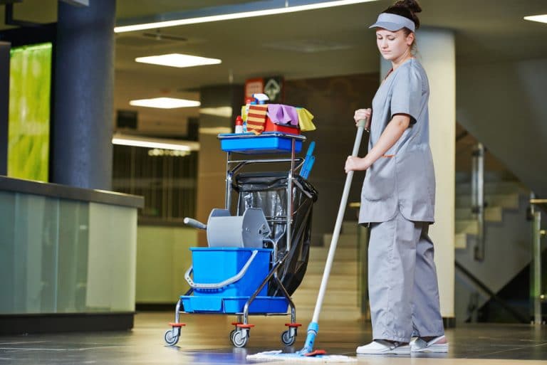 Portrait of a office cleaning woman